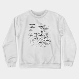 UK Weather Map Crewneck Sweatshirt